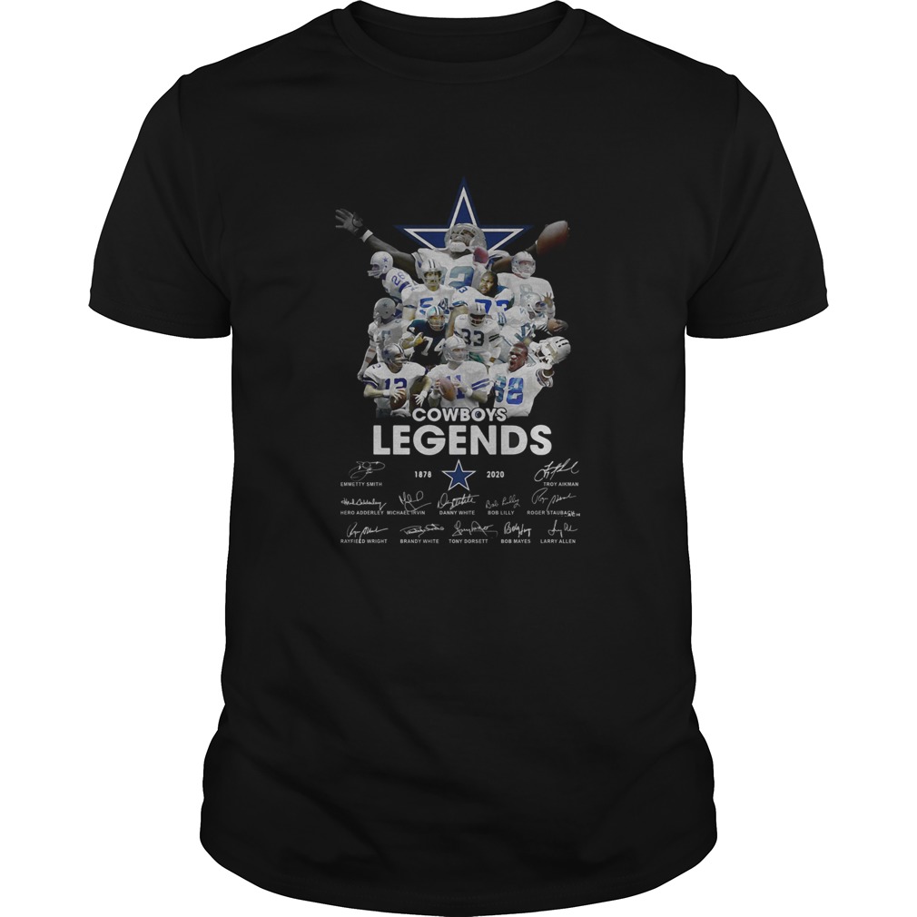 Dallas Cowboys legends team 1878 2020 signatures shirt