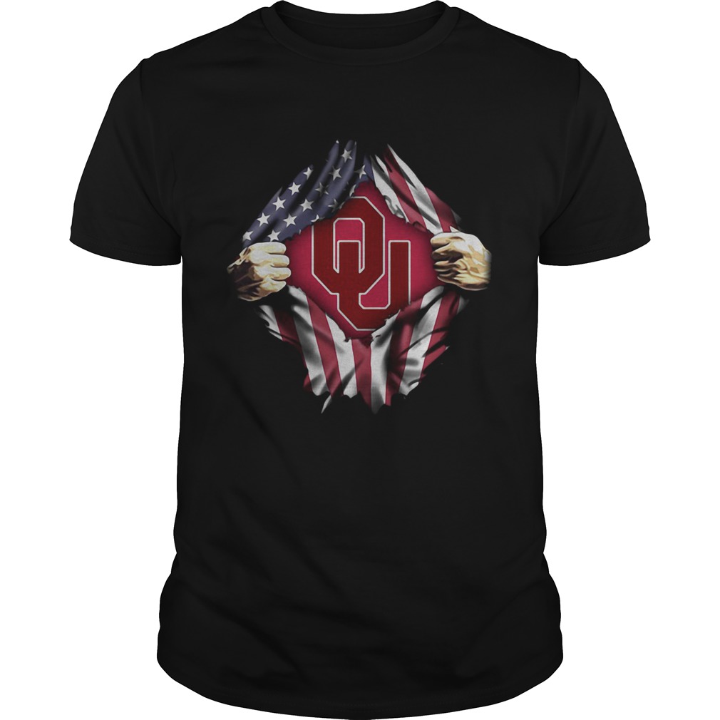 Oklahoma Sooners Torn American Flag shirt