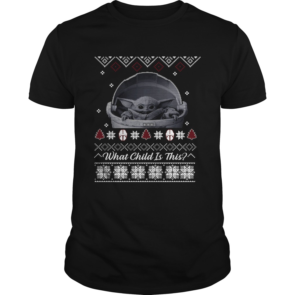 Baby Yoda The Mandalorian What Child is This Christmas Shirt