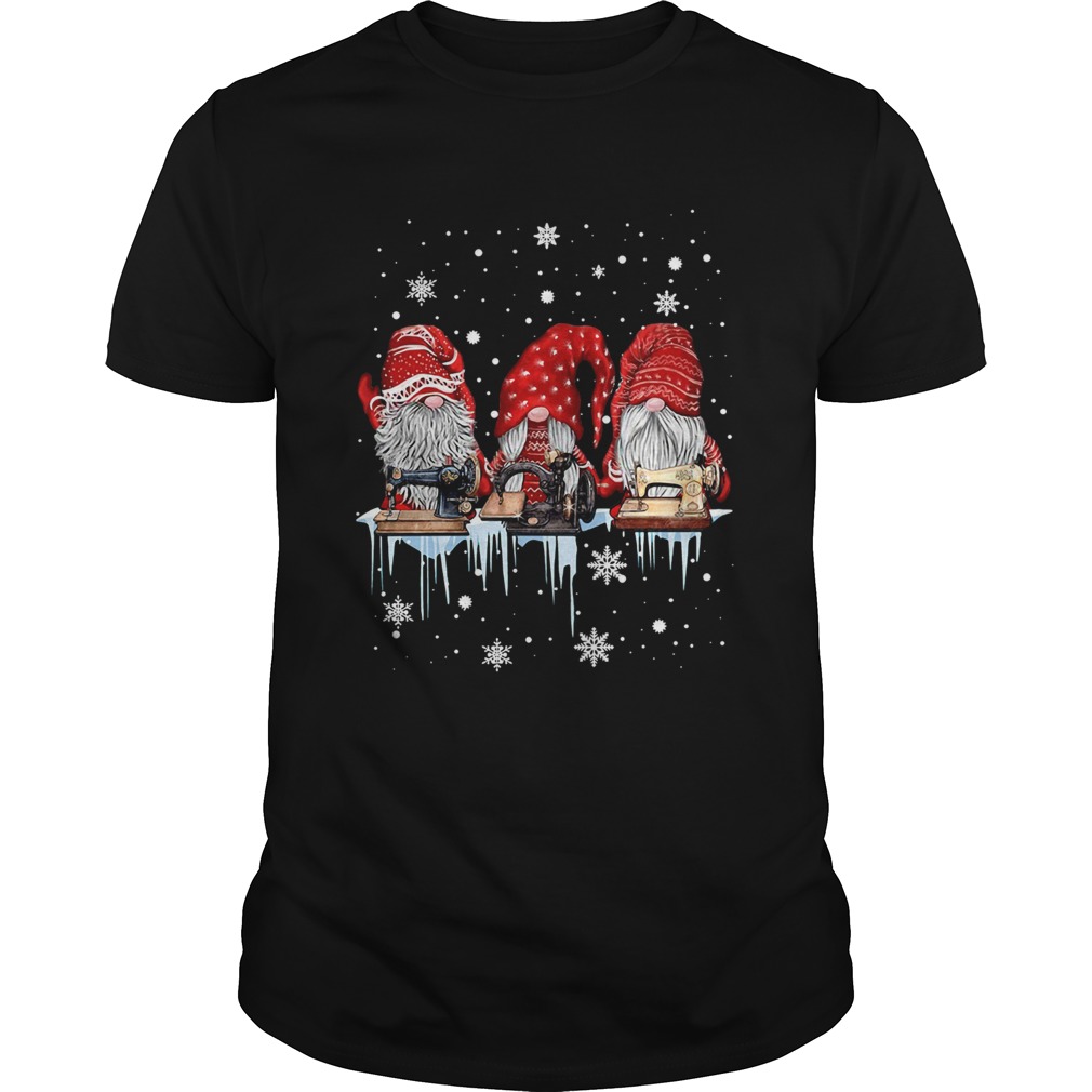 Red Gnome Sewing Christmas Sweatshirt