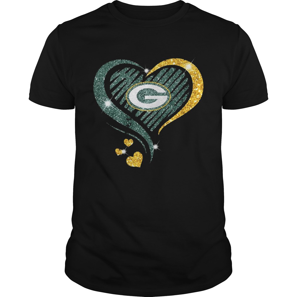 Green Bay Packers Diamond Heart Shirt