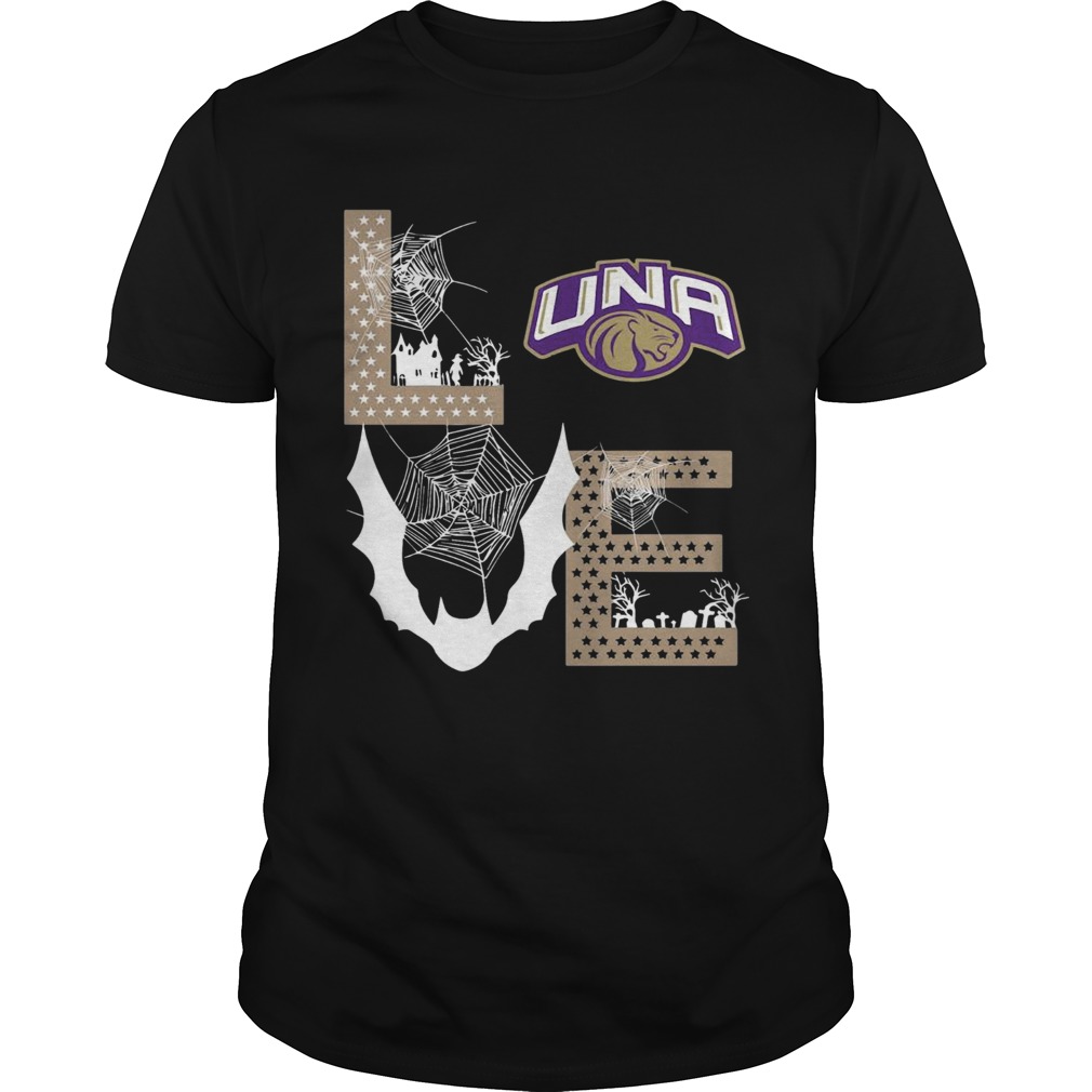 North Alabama Lions Stacked Spiderweb Love shirt