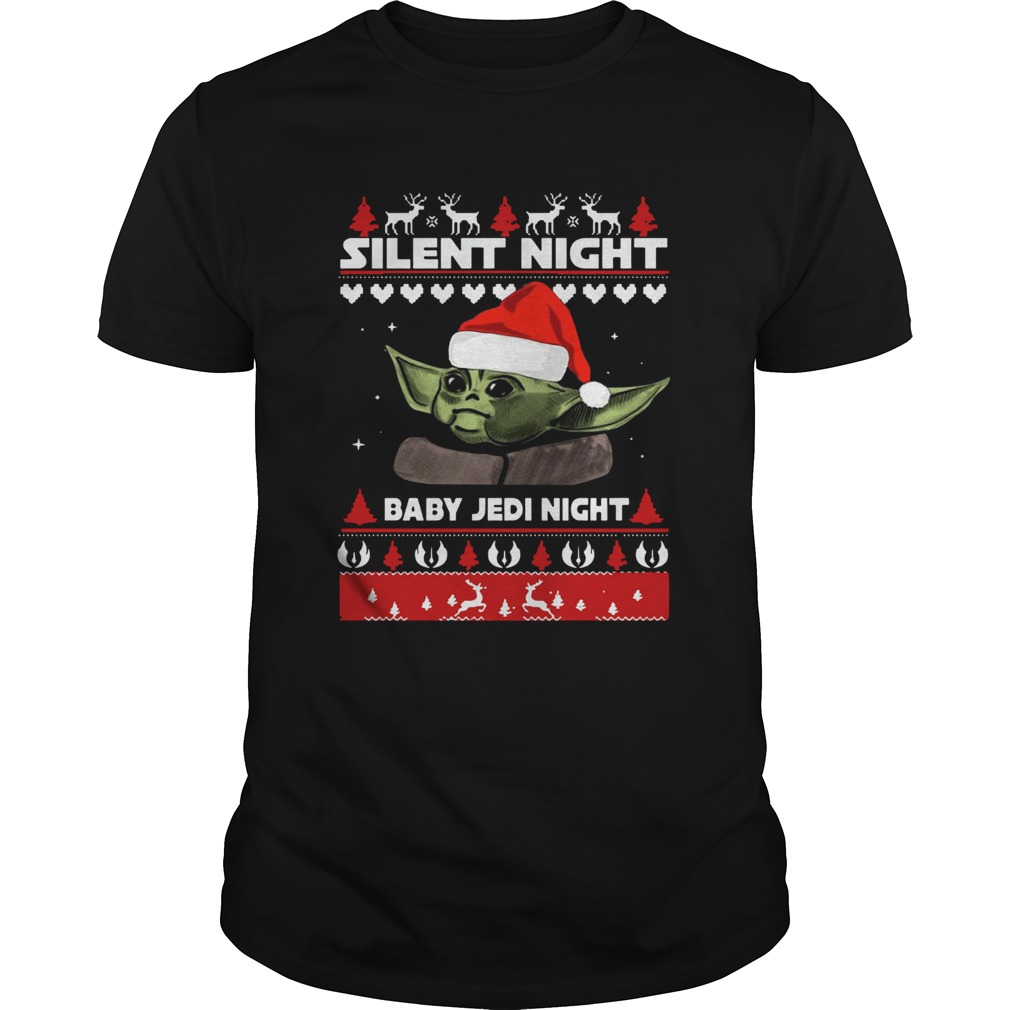 Baby Yoda Silent Night baby Jedi Knight ugly christmas shirt