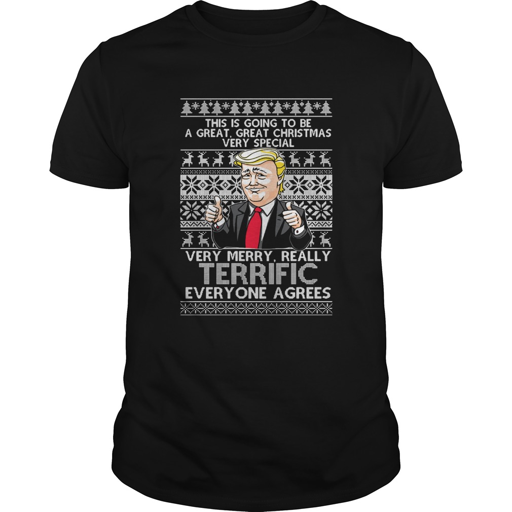 Donal Trump Very Merry Really Terrific Everyone Agrees Ugly Christmas Sweater