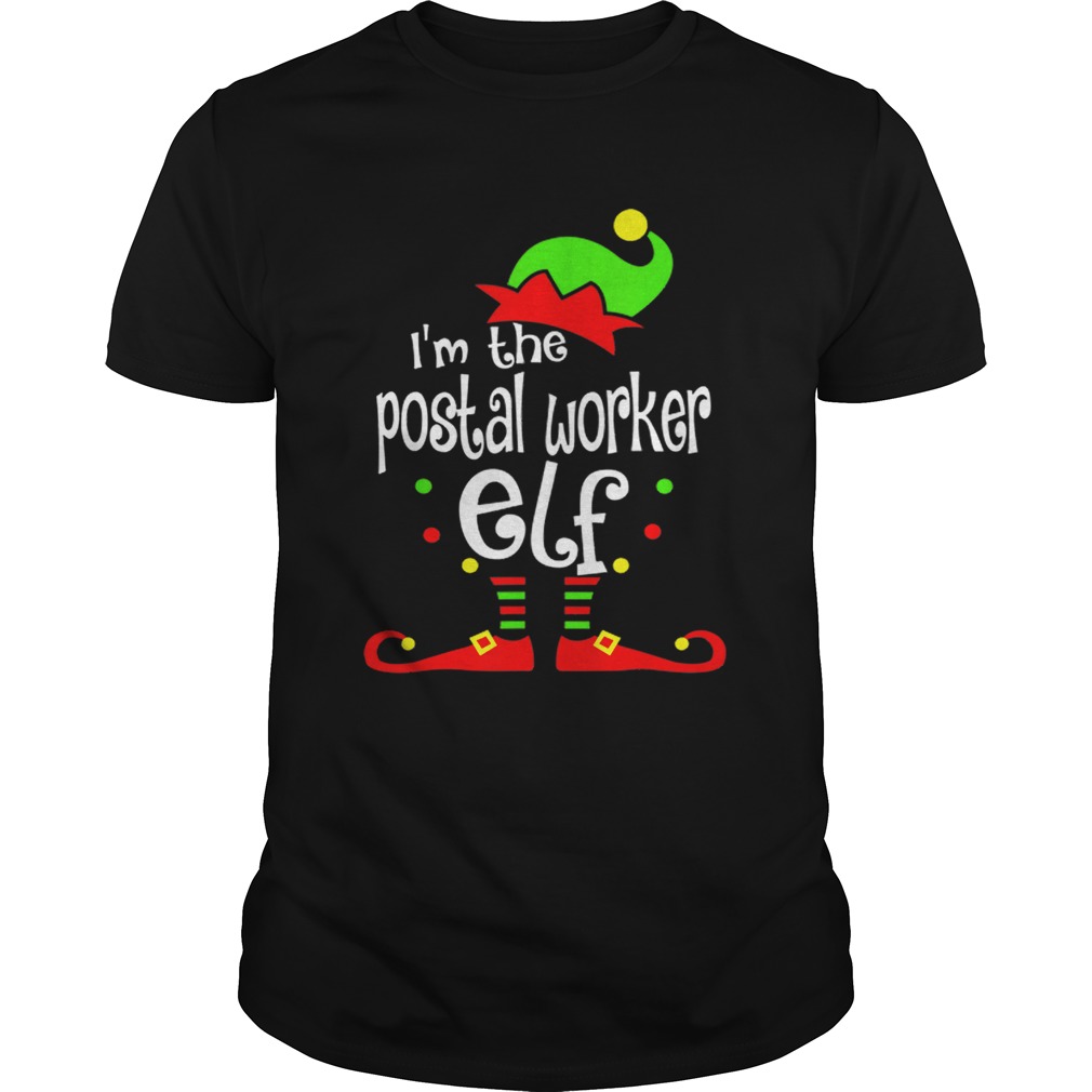 Awesome Postal Worker Elf Christmas Costume Mom Dad Xmas shirt