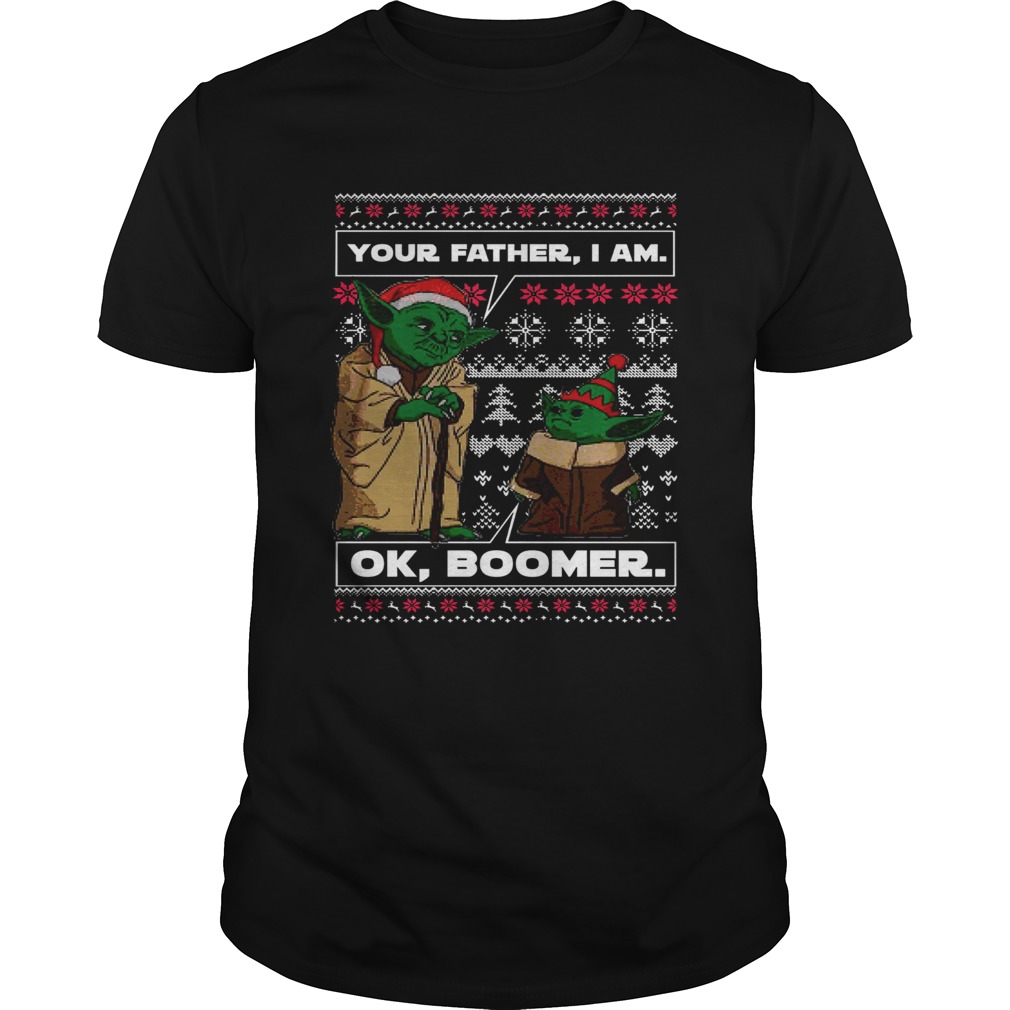 Baby Yoda Your Father I Am Ok Boomer Ugly Christmas sweater