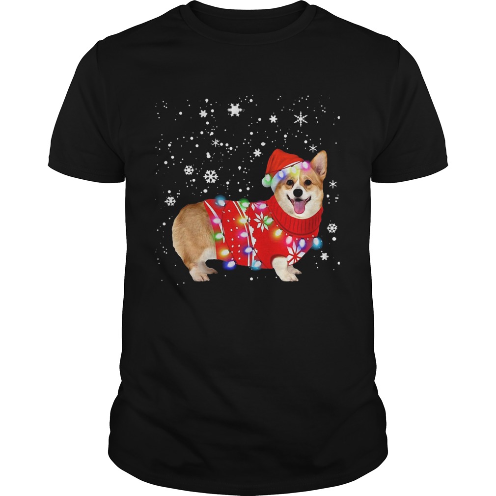 Corgi lovely christmas light Crewneck Sweatshirt