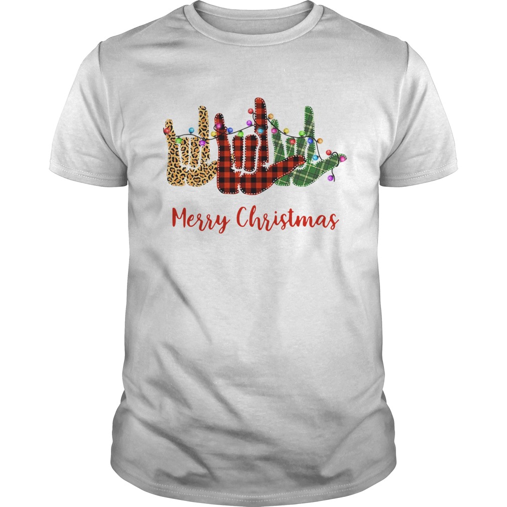 Hand I Love You Merry Christmas Shirt