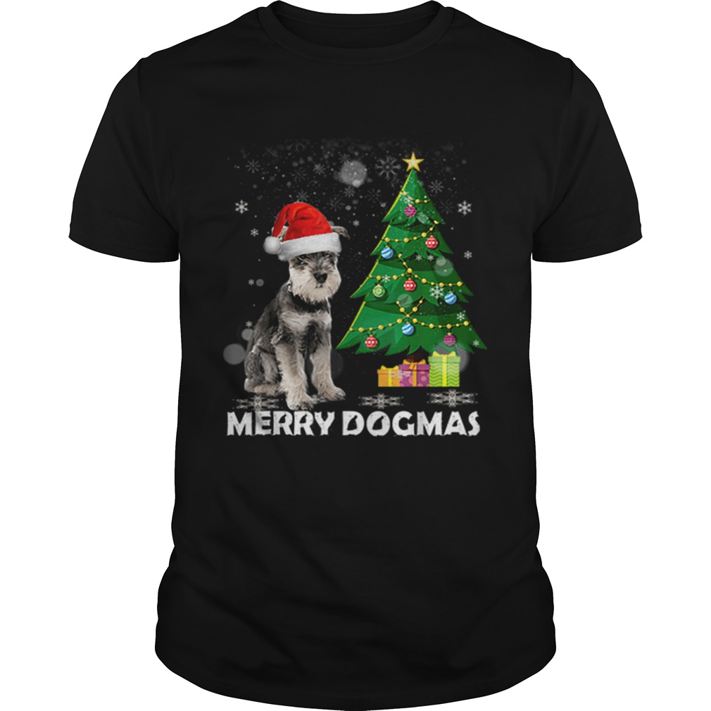 Original Merry Dogmas Schnauzer Christmas dog decor Xmas tree shirt