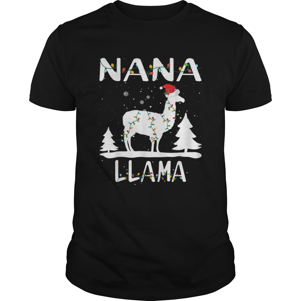 Original Nana Llama Christmas Funny Matching Family Pajama Gift shirt