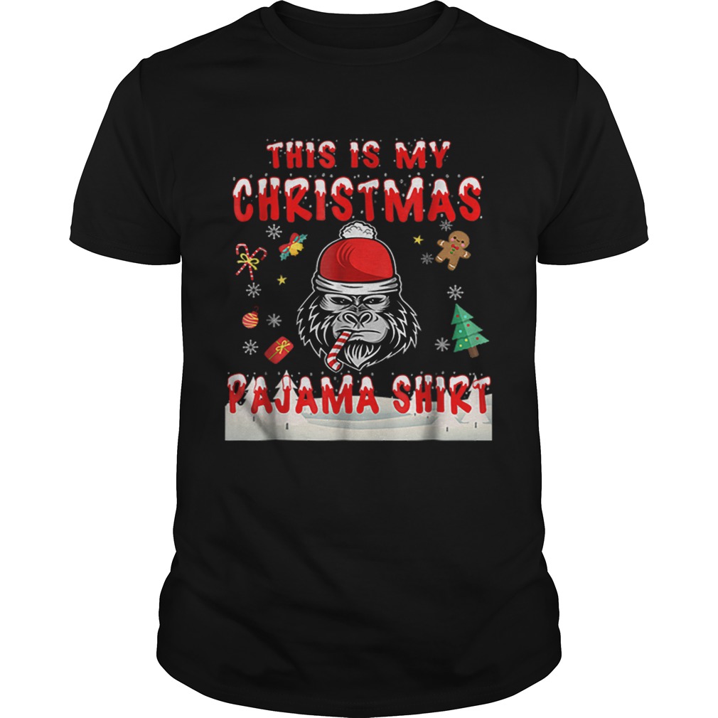 Premium Cute Gorilla This Is My Christmas Pajama shirt