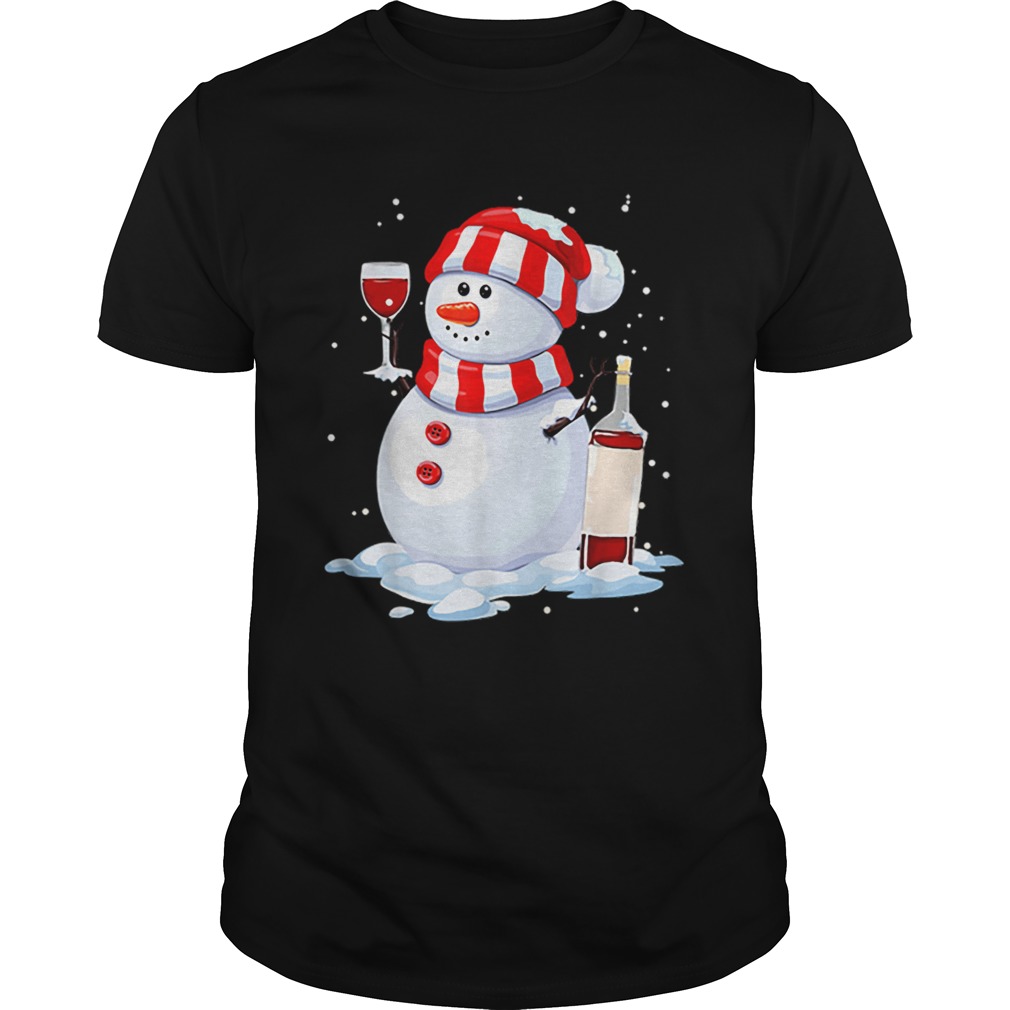 Official Snowman Drinking Wine Christmas shirt