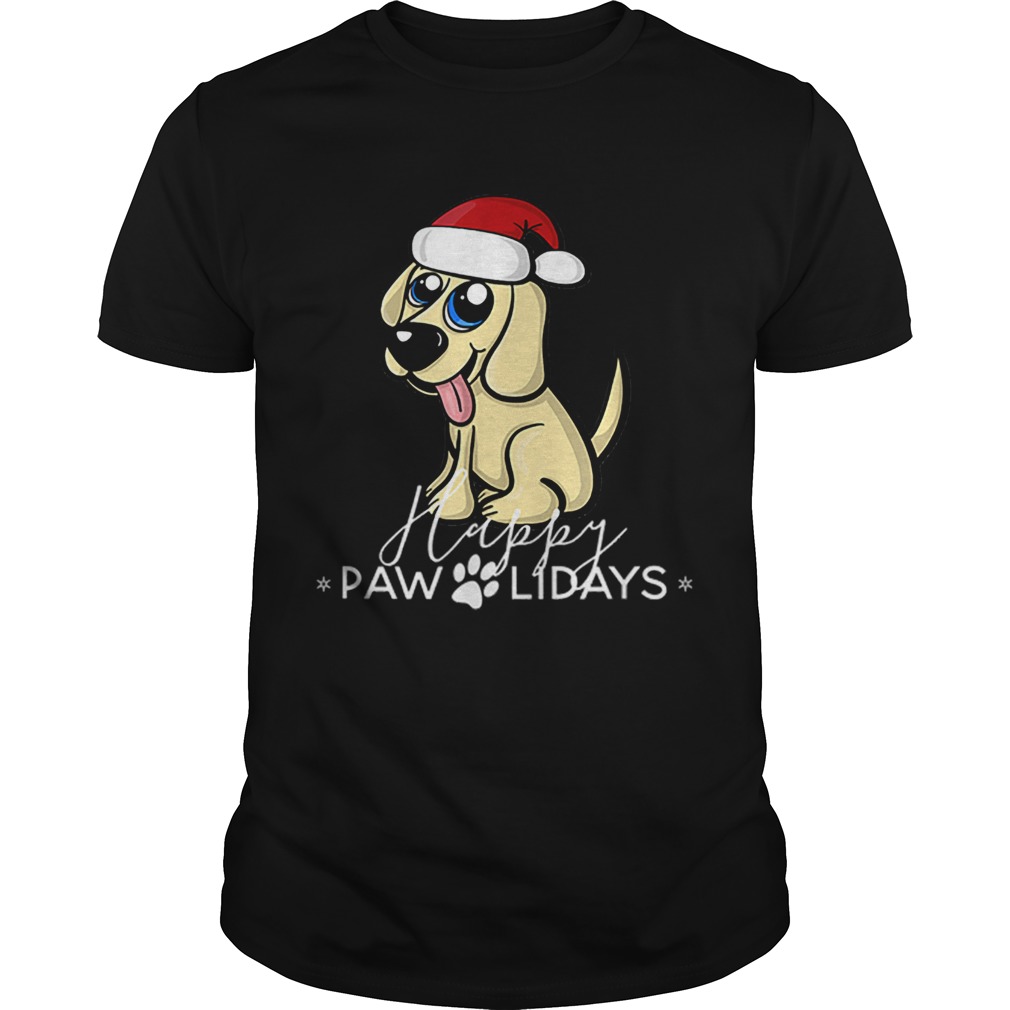 Nice Santa Golden Retriever Puppy Christmas Santa Hat shirt