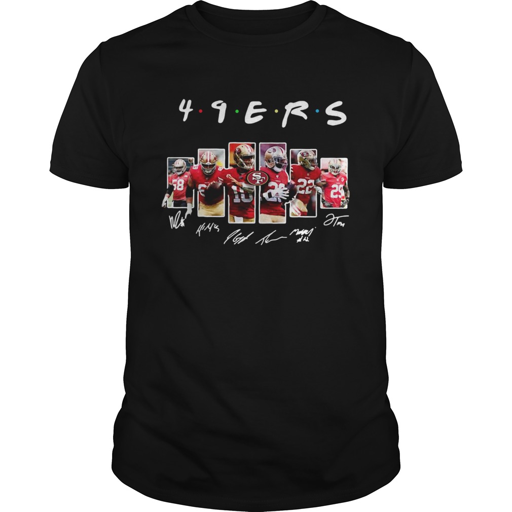 San Francisco 49ers Friends TV show signatures shirt