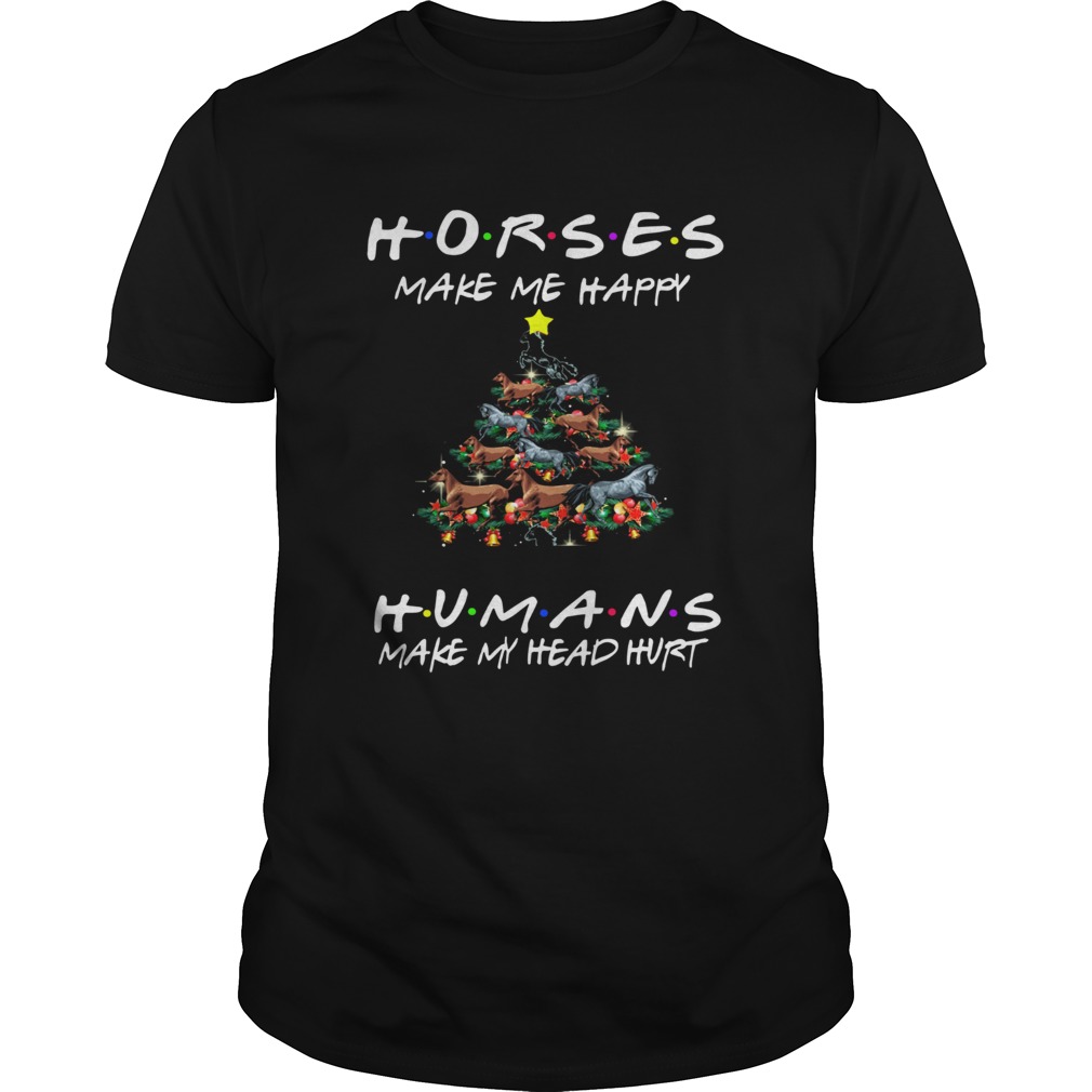 Horses Make Me Happy Christmas 2019 Classic shirt