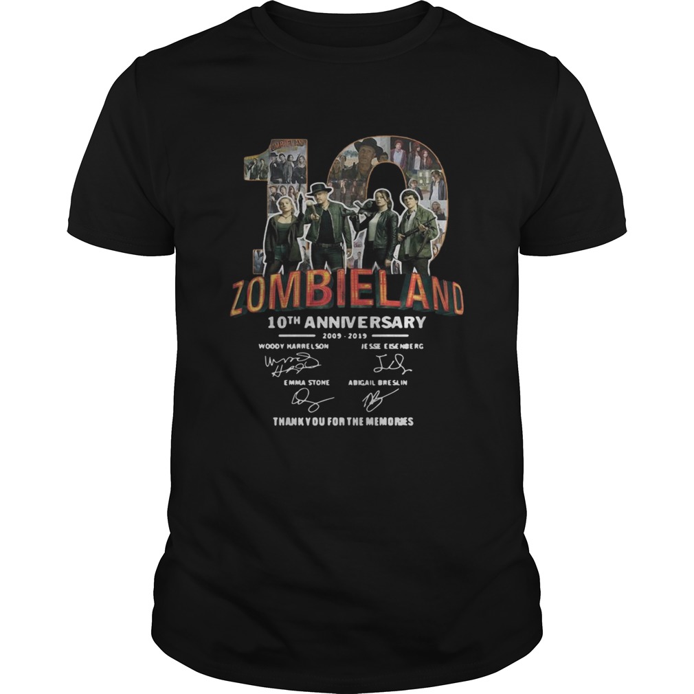 Zombieland 10th Anniversary 2009 2019 Signatures Shirt