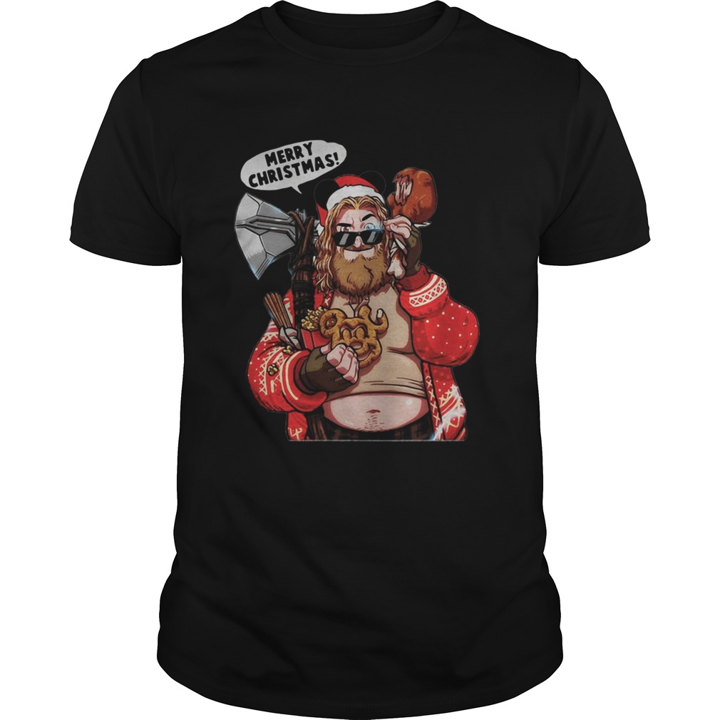 Marvel Avengers endgame Fat Thor Merry Christmas shirt