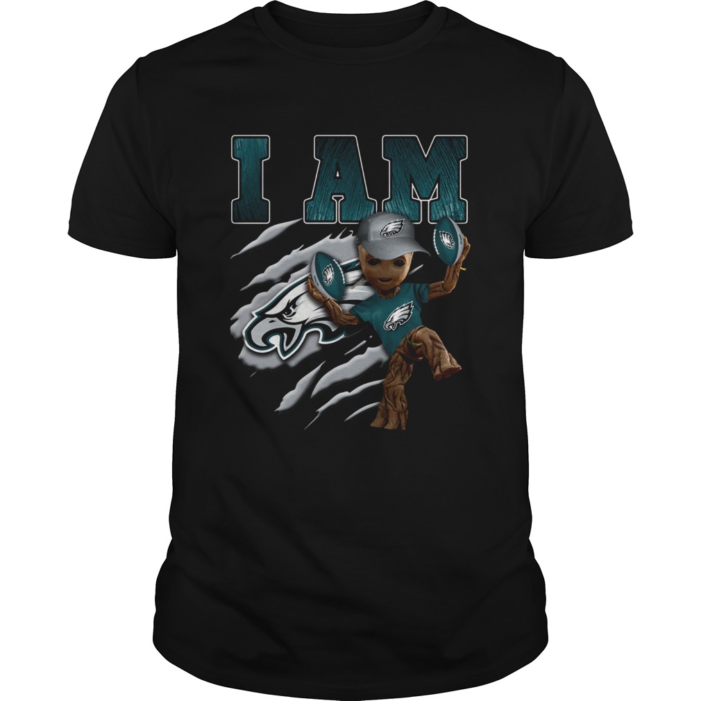 Baby Groot I Am Philadelphia Eagles shirt