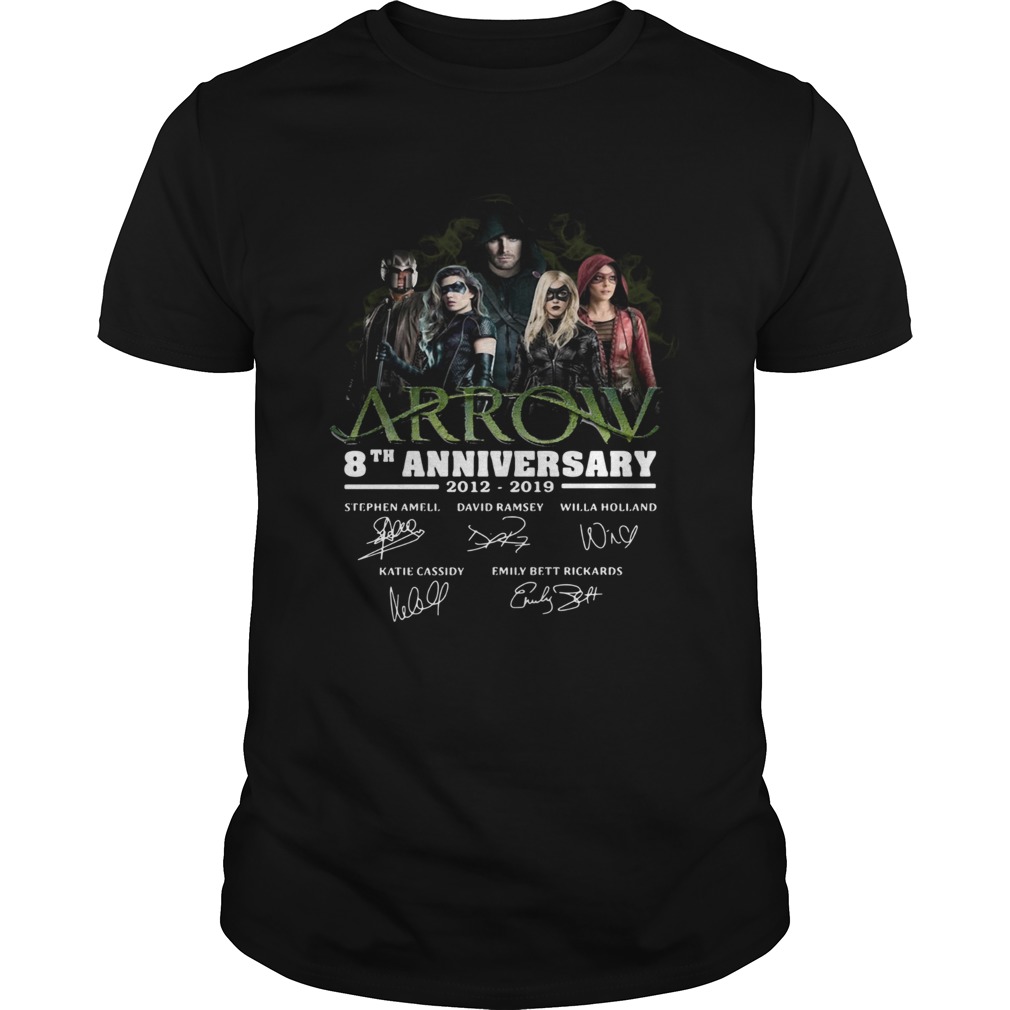 Arrow 8th Anniversary 20122019 Signatures shirt