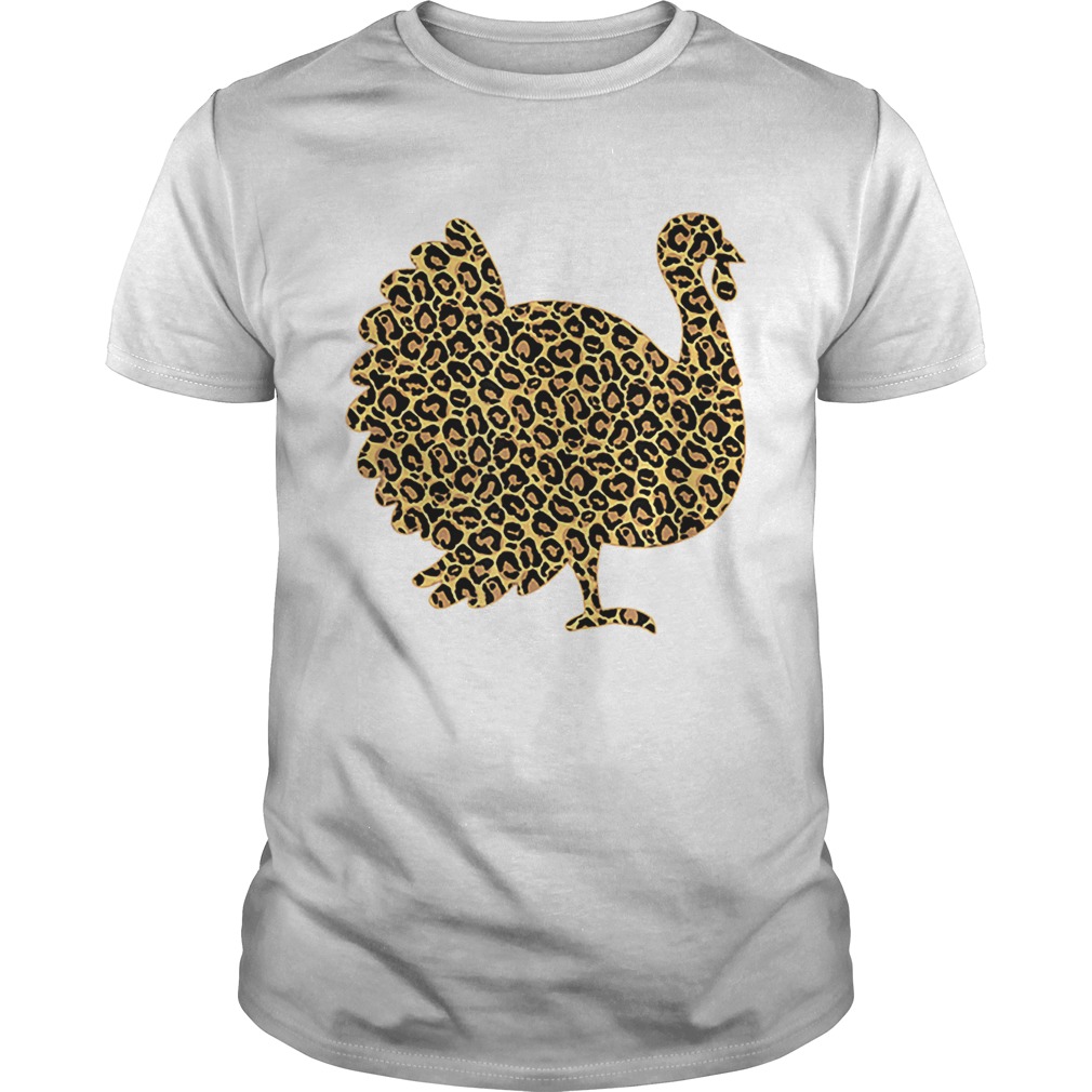  Leopard Print Turkey Thanksgiving Fall Autumn Gobble Gift shirt