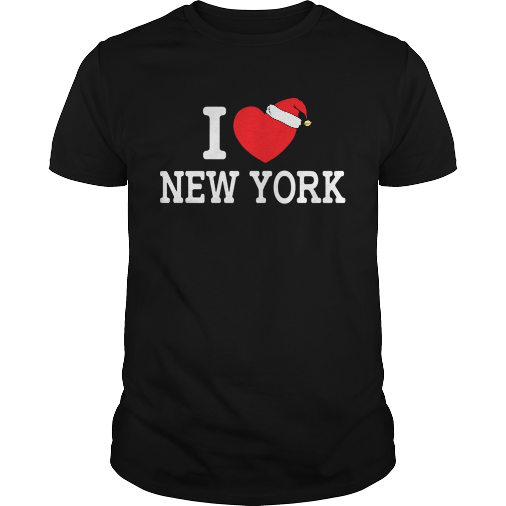 I Heart New York Christmas Santa Hat New York Strong Love T-shirt