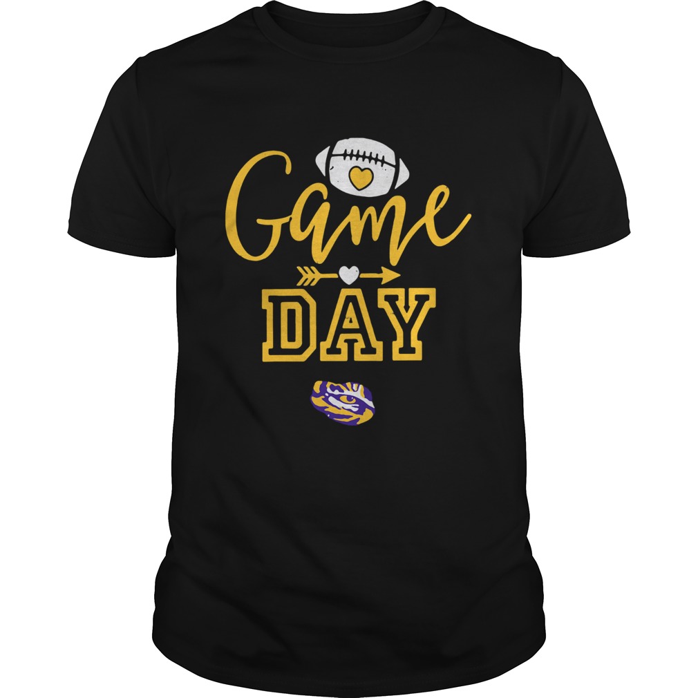 LSU Tigers Game Day Football Heart shirt