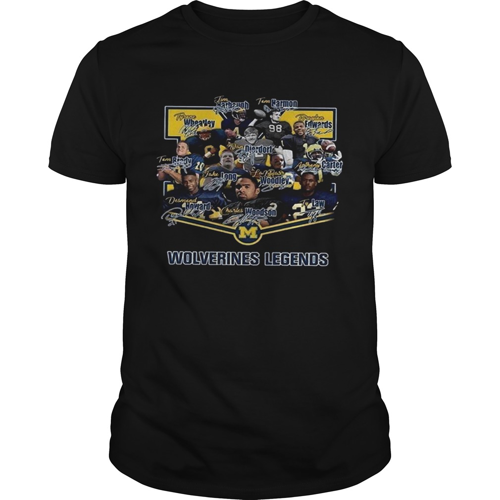 Michigan Wolverines Players Legends Signatures shirt