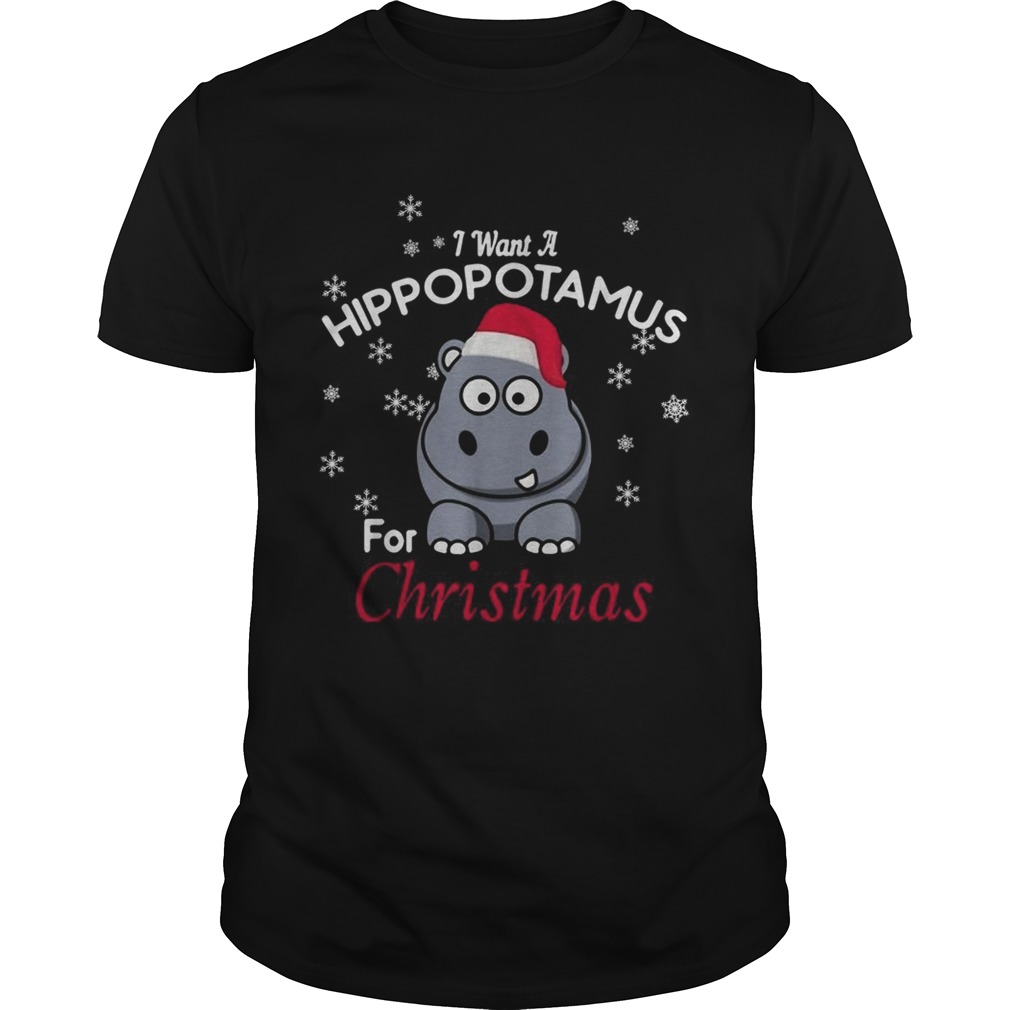 Official I want a Hippopotamus for Christmas shirt