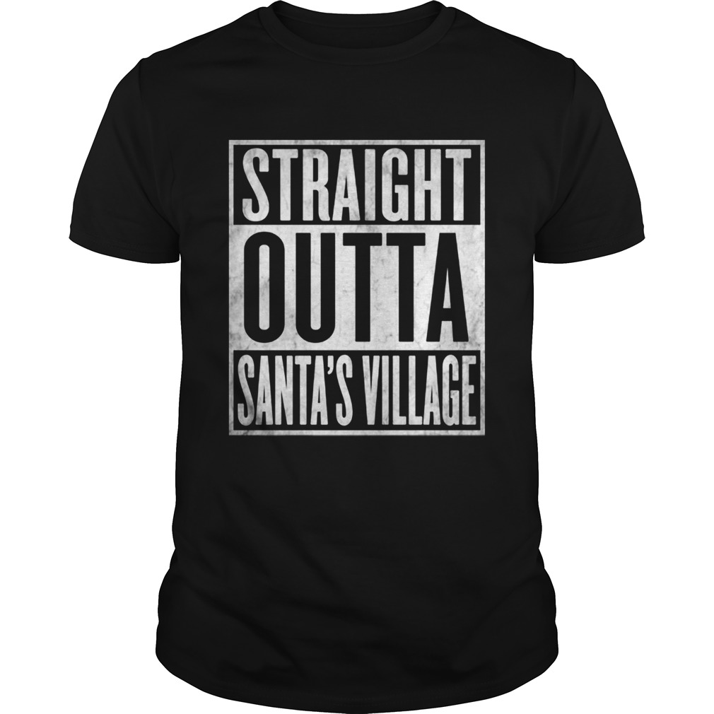 Straight Outta SANTA’S VILLAGE Onesie Baby Santa Holiday Nickname Onesie