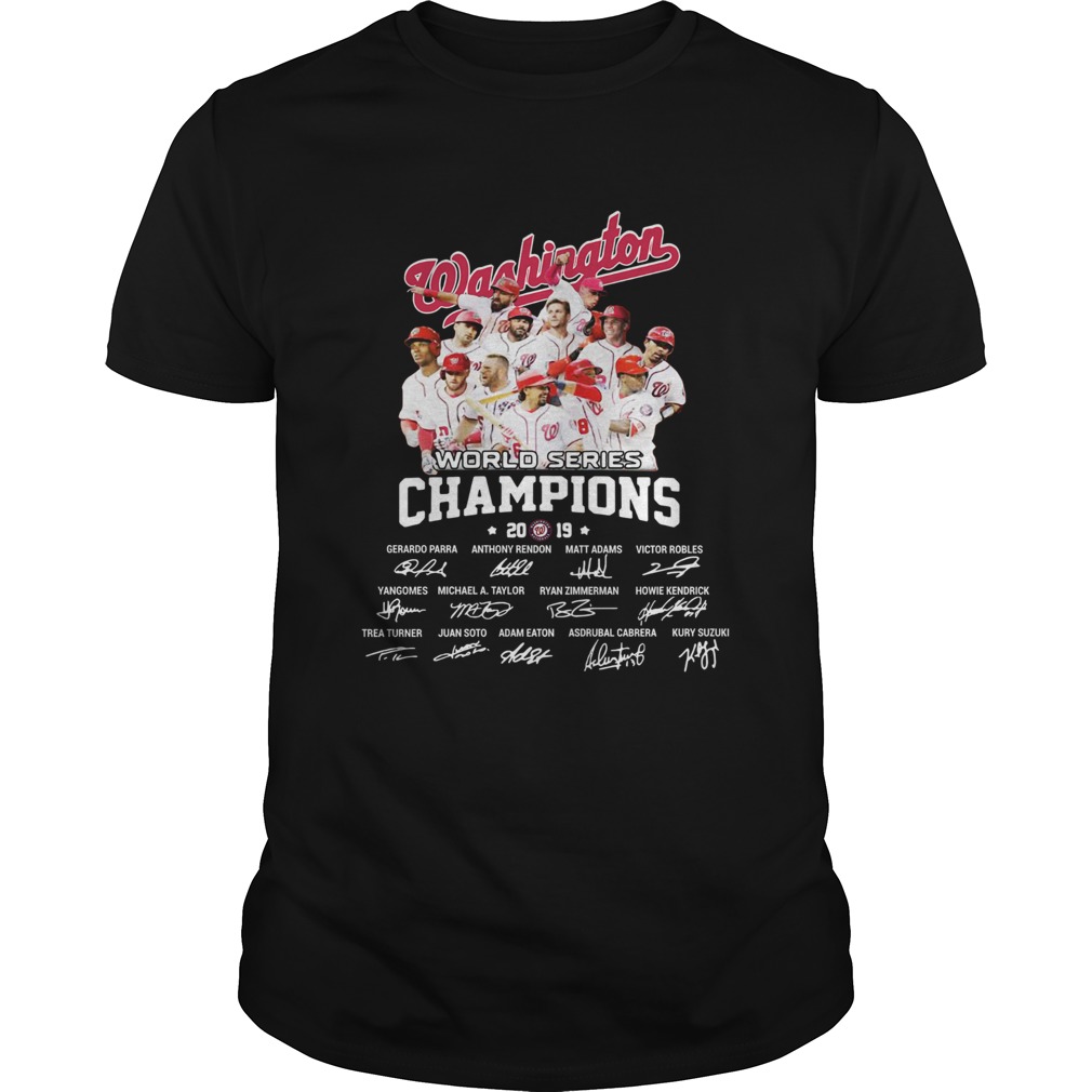 Washington Nationals World Series Champions 2019 Signatures Shirt