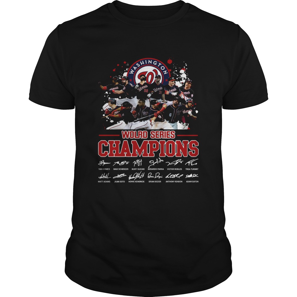 Washington Nationals 2019 World Series Champions Signatures shirt