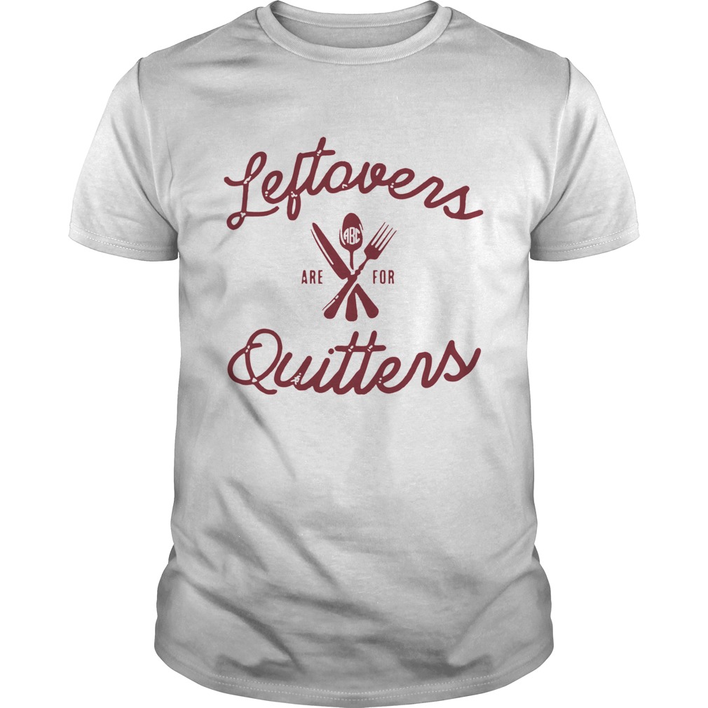 Monogrammed ‘Leftovers Are For Quitters’ Crewneck T-Shirt