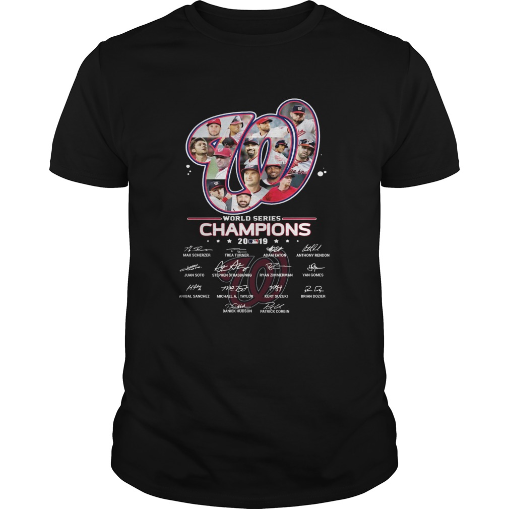 Washington Nationals Team 2019 World Series Champions Signatures shirt