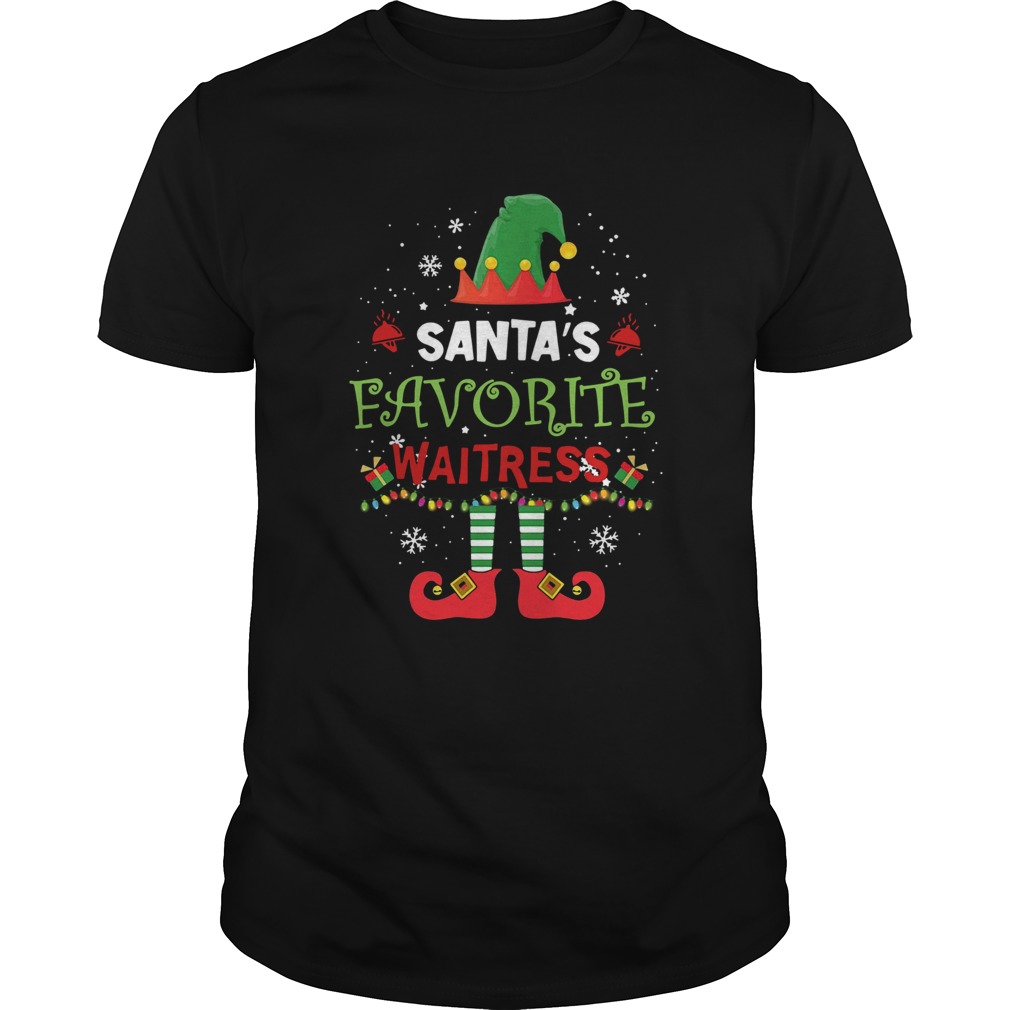 Santa’s Favorite Waitress ELF Christmas Shirt