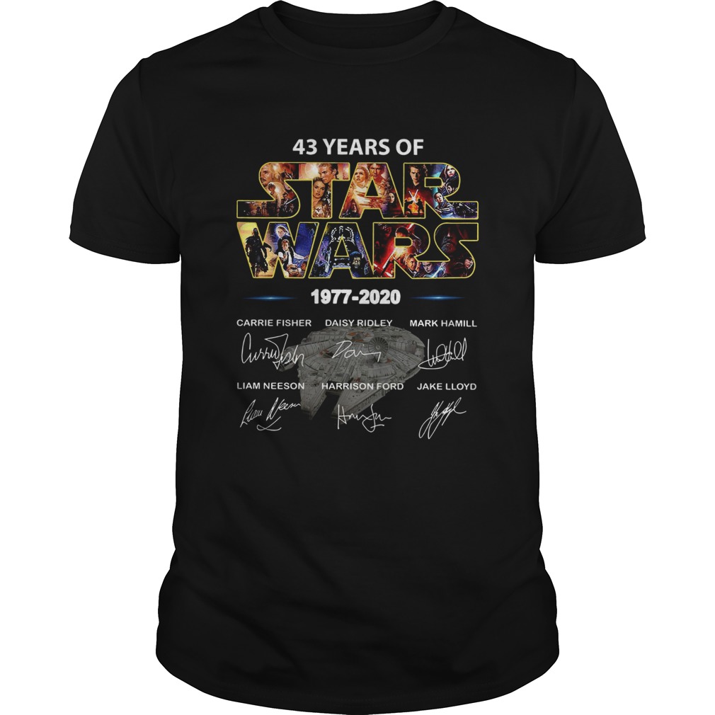 43 Years Of Star Wars 1977 2020 Signatures shirt