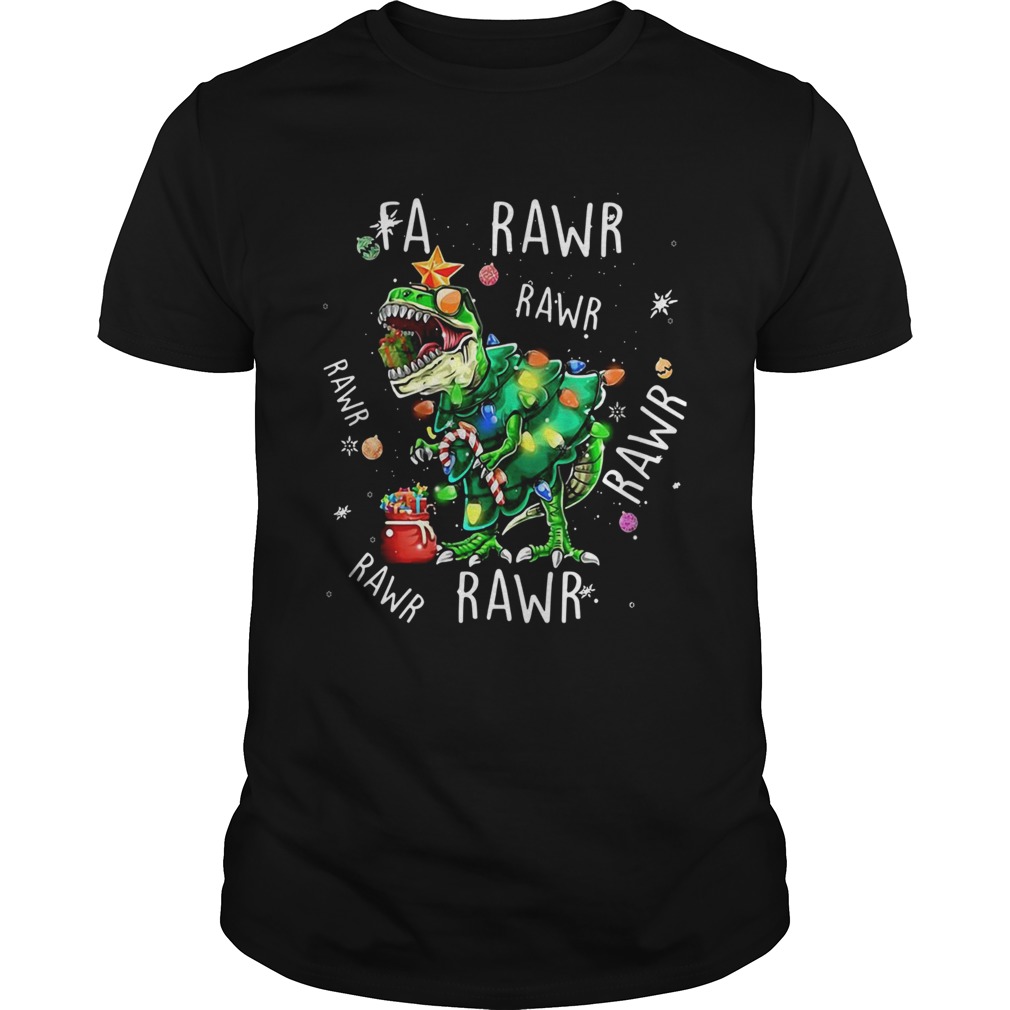 Dinosaur T Rex Fa Pawr Christmas Shirt