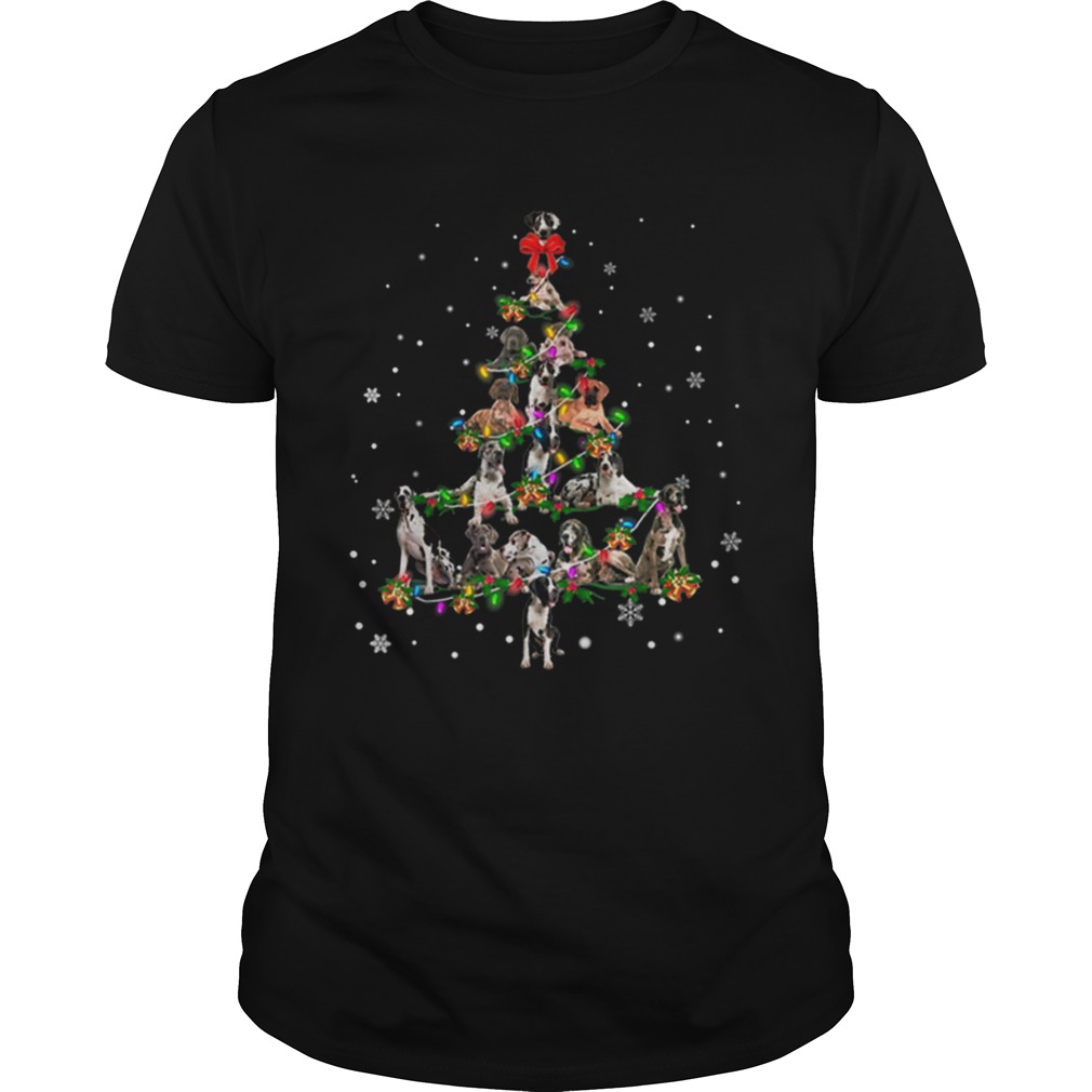 Nice Cute Great Dane dog Christmas Tree gift decor Xmas tree shirt