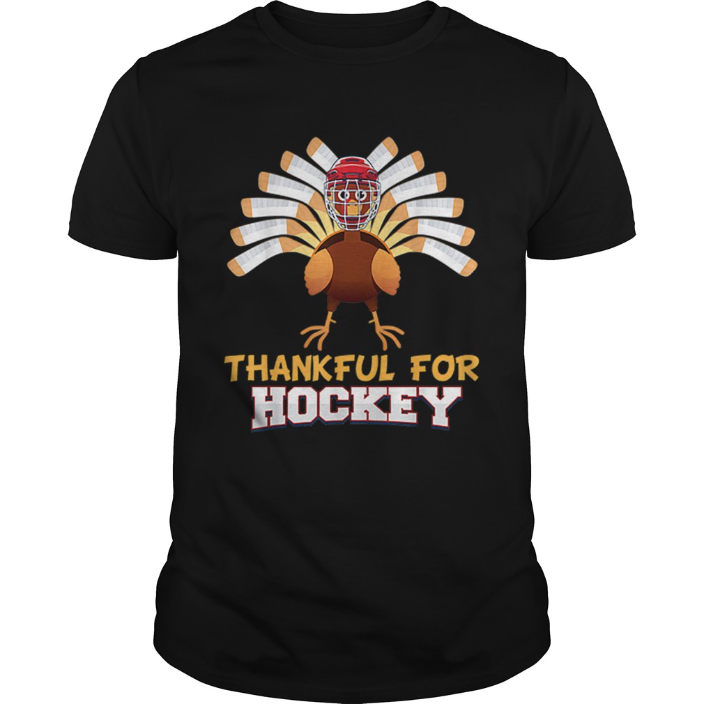 Official Thankful For Hockey Turkey Sport Love Thanksgiving Family shirt