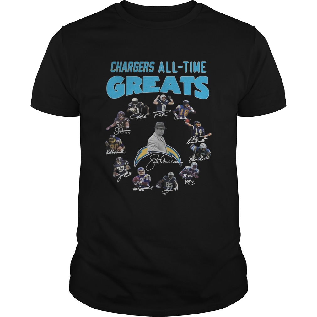 Los Angeles Chargers Players All Time Greats Signatures Shirt