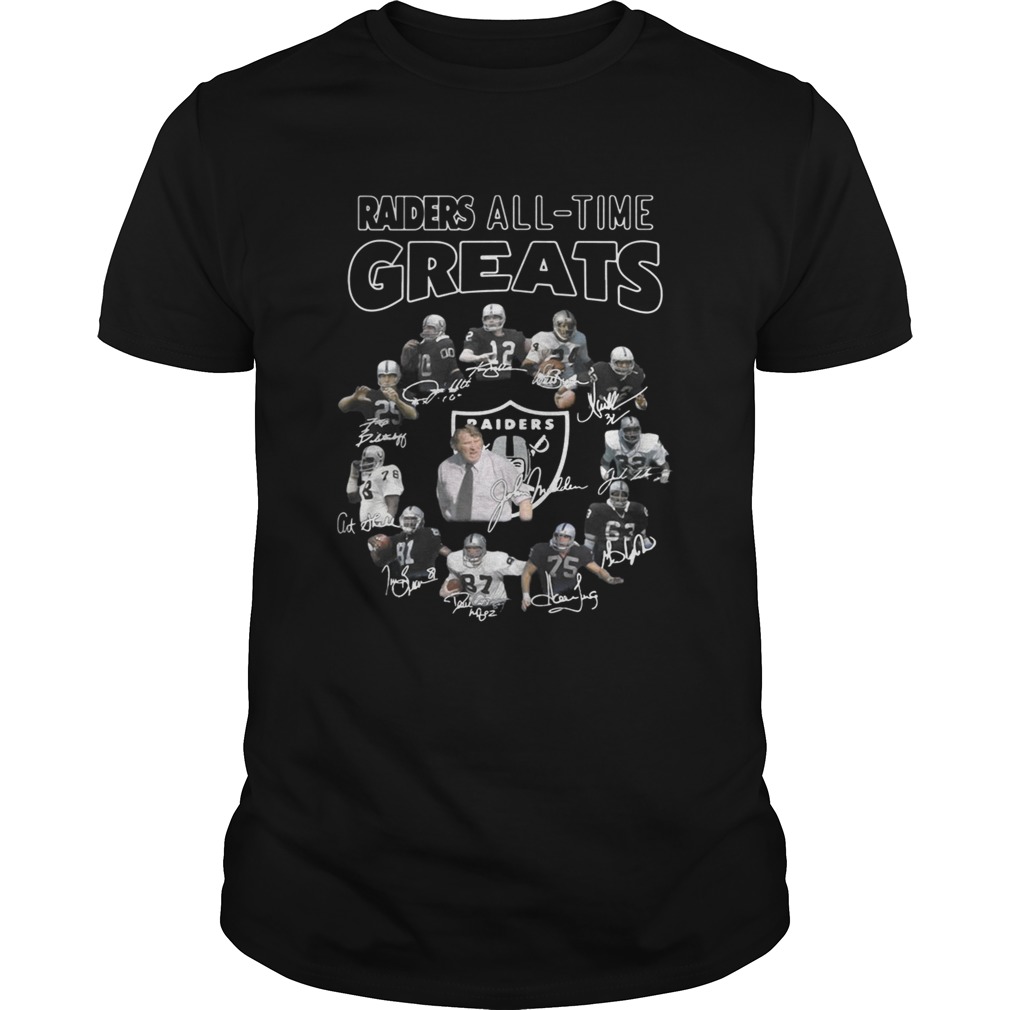 Oakland Raiders Players All Time Greats Signatures Shirt