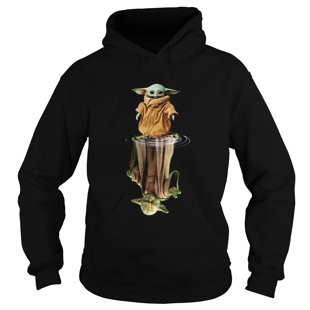 Baby Yoda and Master Yoda water reflection shirt