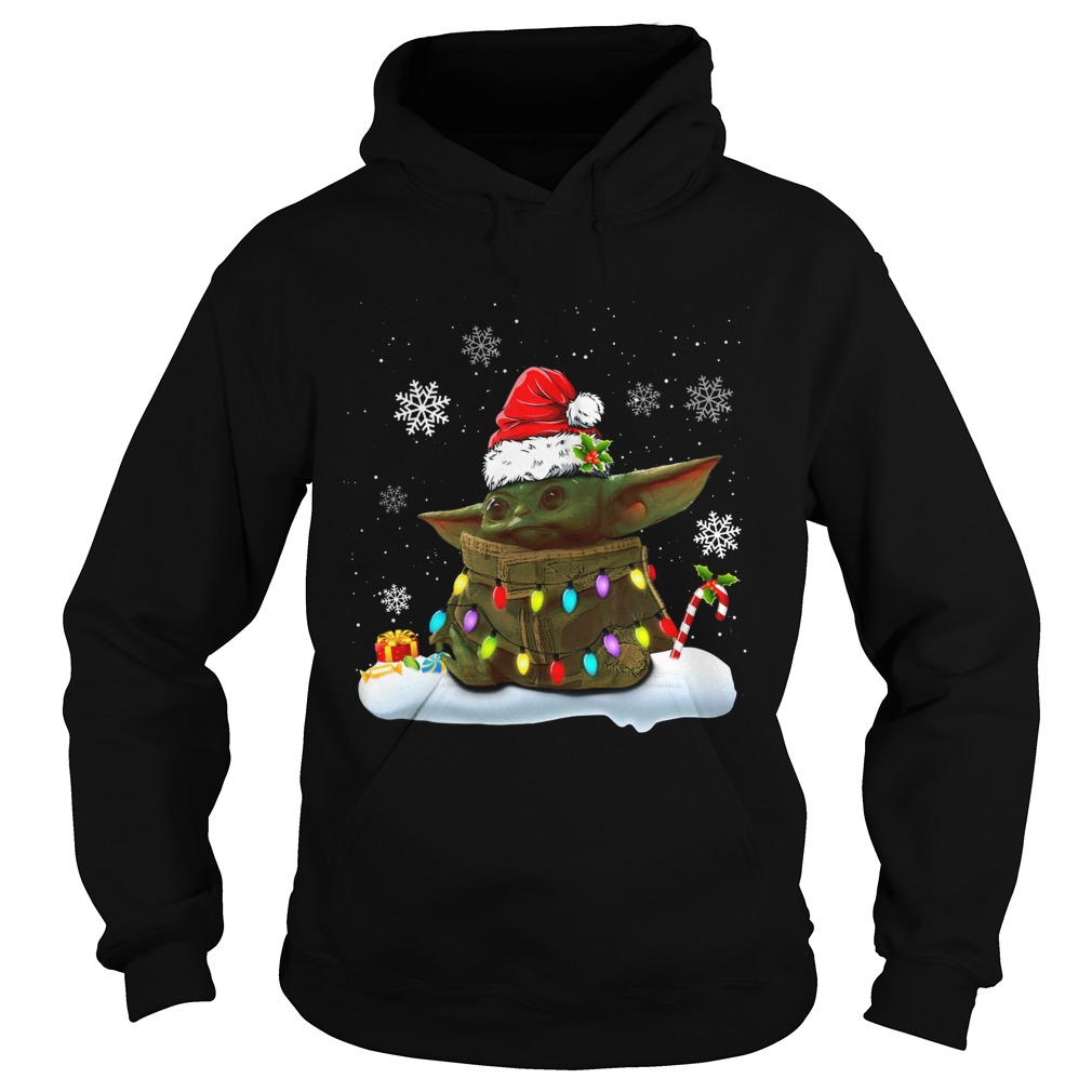 Santa Baby Yoda Christmas Light Shirt