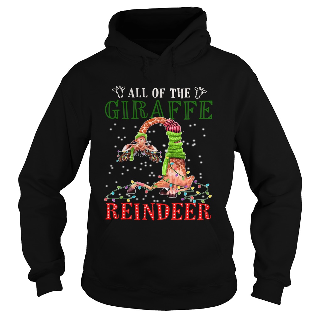 All of the Giraffe reindeer light christmas shirt