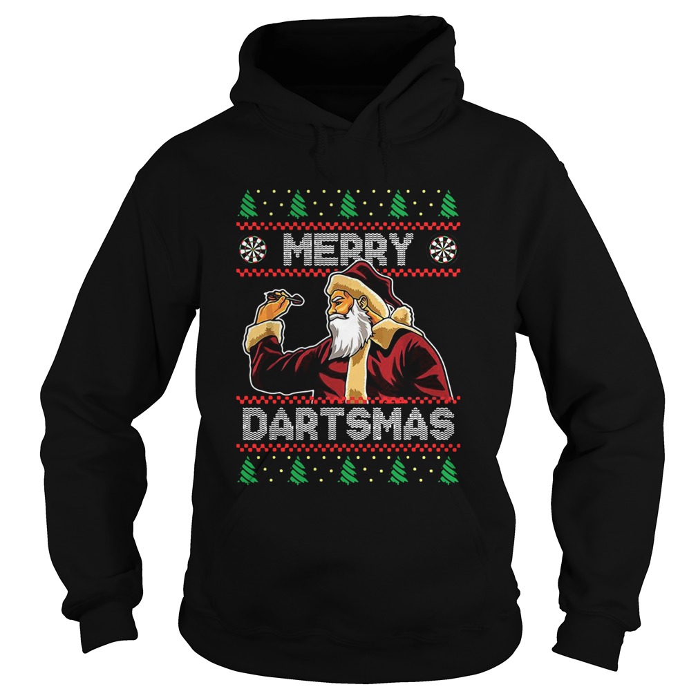 Santa Plays Darts Merry Dartsmas Ugly Christmas Sweater