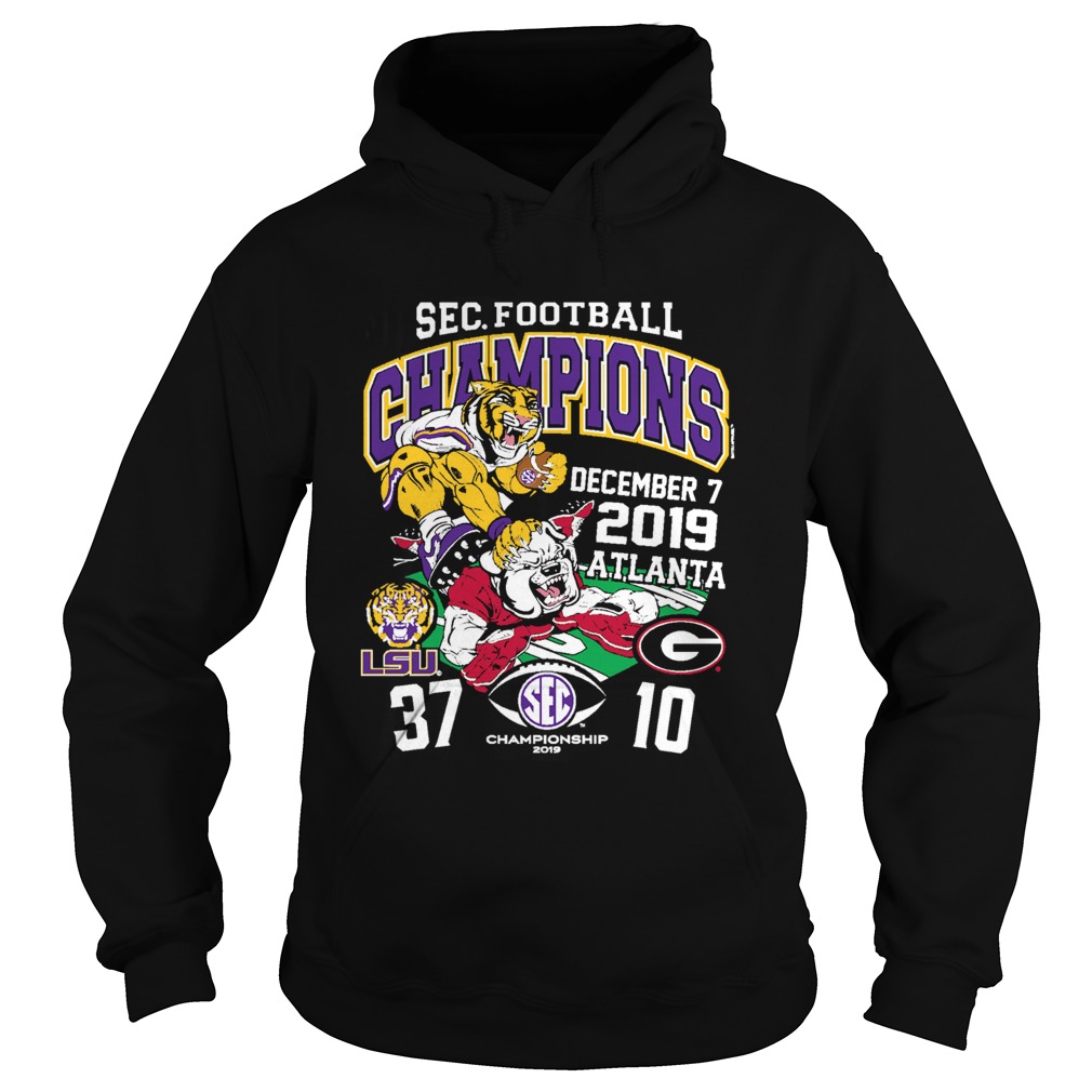 Sec Football Champions LSU Tigers Georgia Bulldogs Score December 7 2019 Atlanta shirt