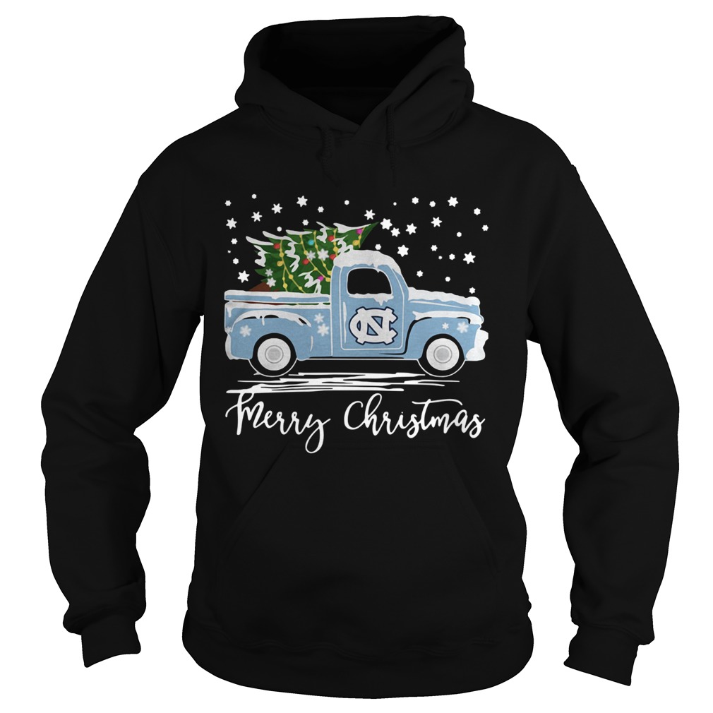 North Carolina Tar Heels Pickup Truck Merry Christmas Shirt