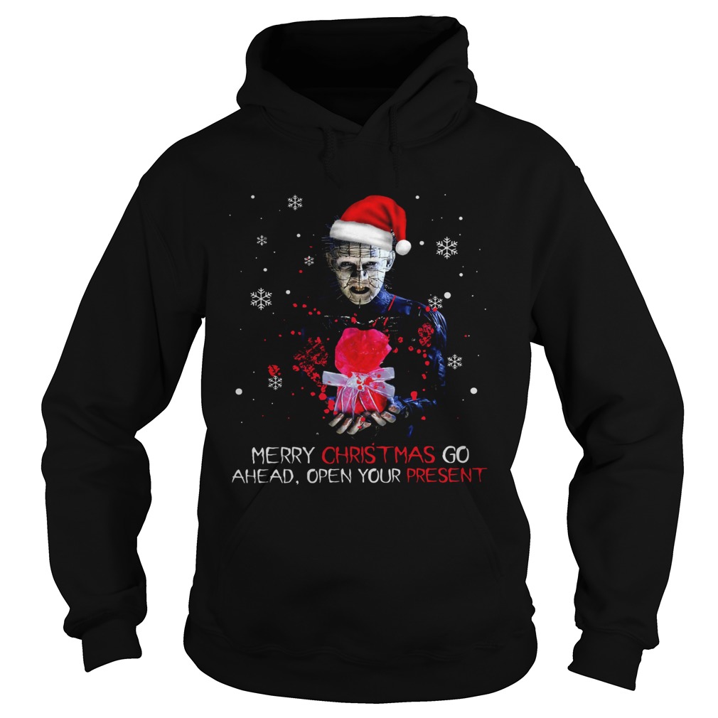 Pinhead merry christmas go ahead open your present christmas shirt