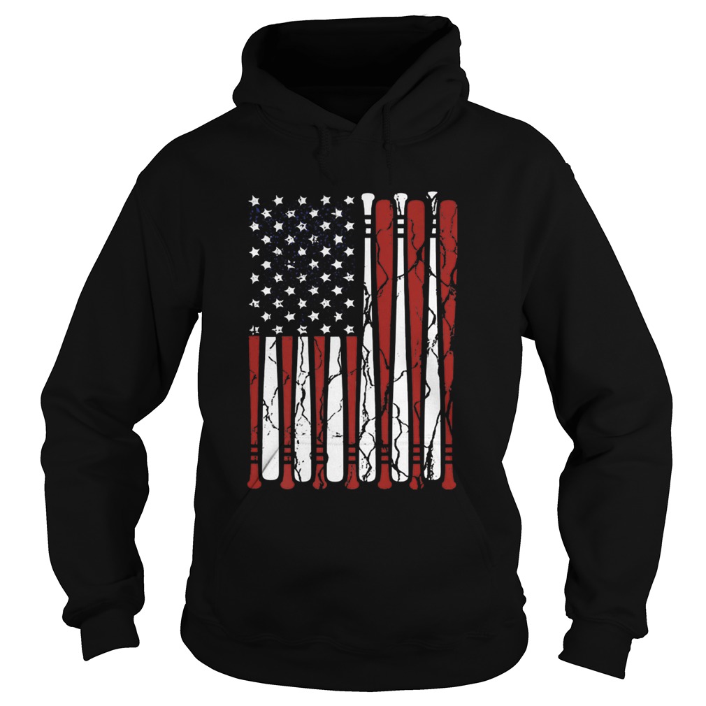 American Flag baseball bat 4th Of July shirt