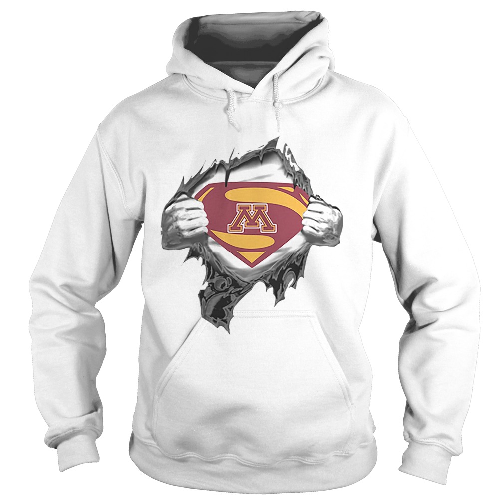 Minnesota Golden Gopher inside me Superman logo shirt