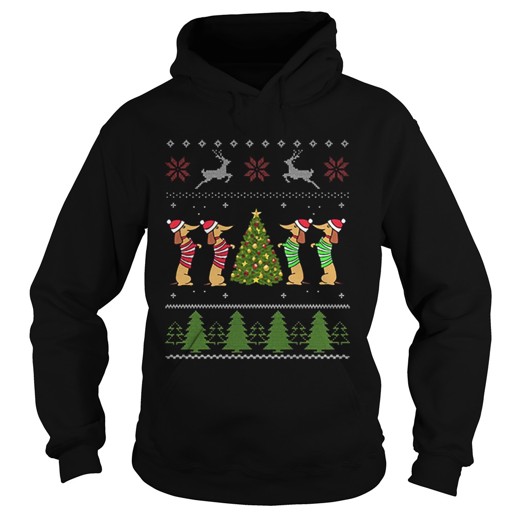 Dachshund Christmas tree ugly Xmas sweater